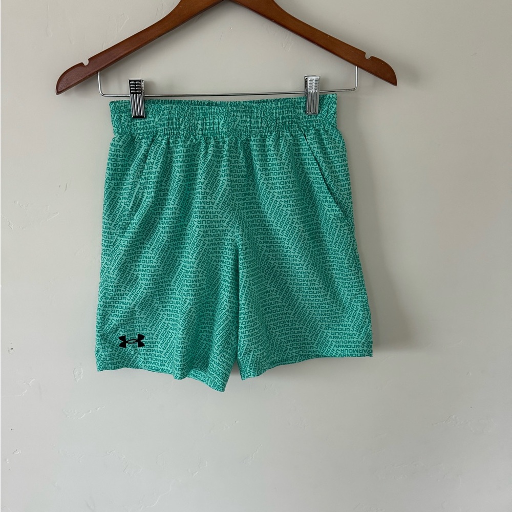 Under Armour Boys Teal Athletic Shorts